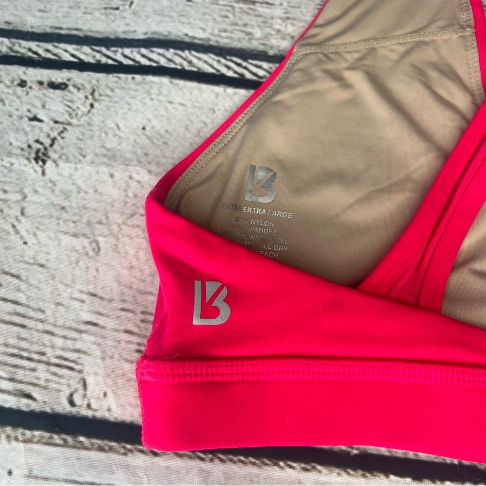 Buffbunny Collection Pink Strappy Sport Bra Size XXL - Picture 2 of 5